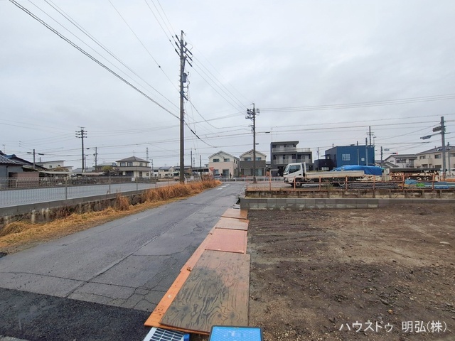 愛知県北名古屋市鍜治ケ一色村内西の新築戸建て更地・土地写真 2026年2月24日撮影