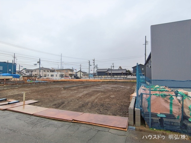 愛知県北名古屋市鍜治ケ一色村内西の新築戸建て更地・土地写真 2026年2月24日撮影