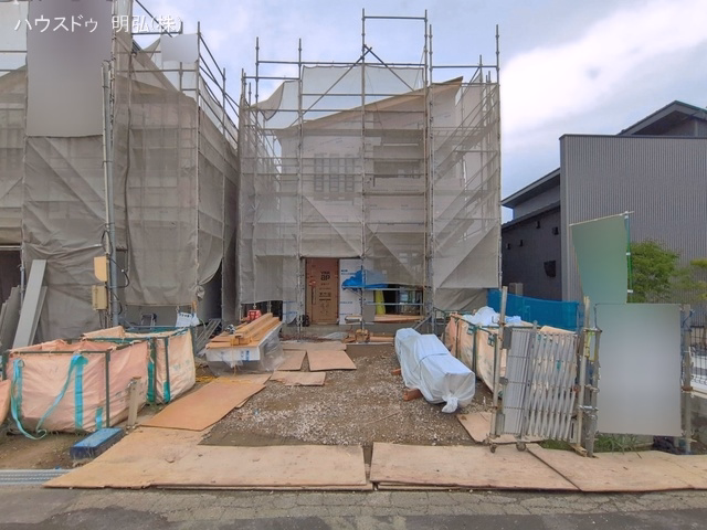 愛知県北名古屋市鍜治ケ一色村内西の新築戸建てシート写真 2026年6月8日撮影