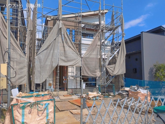 愛知県北名古屋市鍜治ケ一色村内西の新築戸建てシート写真 2026年6月28日撮影