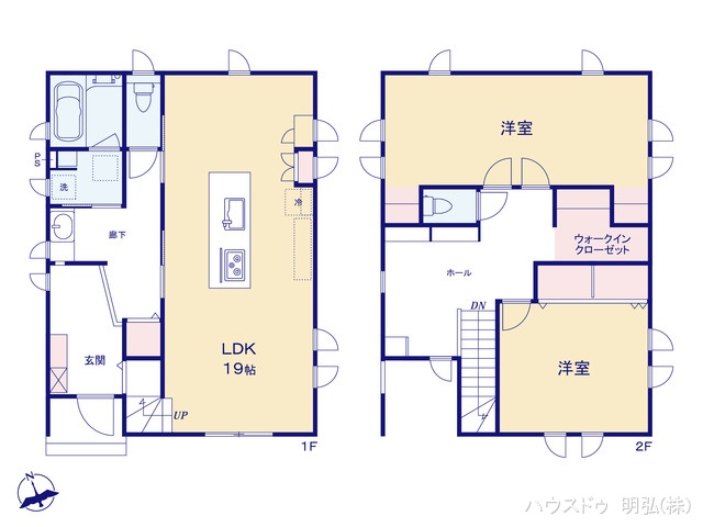 愛知県江南市布袋町　東の中古戸建て 2LDK間取図 ※図面と異なる場合は現況を優先
