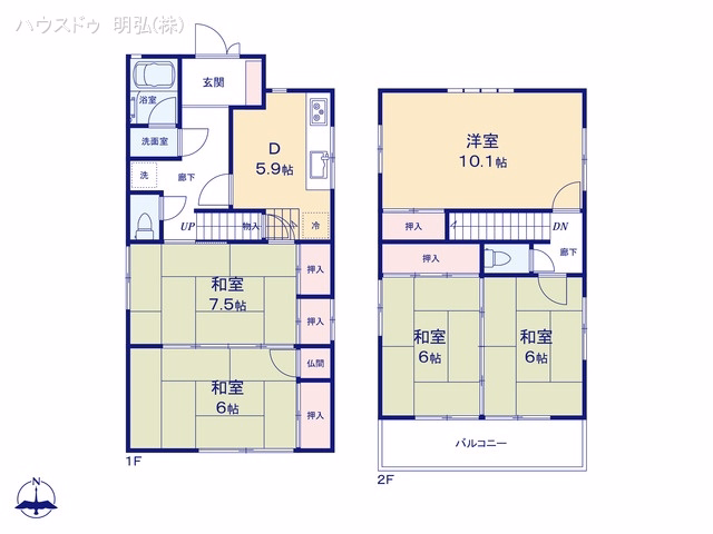 北名古屋市六ツ師道毛 間取図