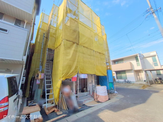 愛知県名古屋市西区城町の新築戸建てシート写真 2025年12月10日撮影