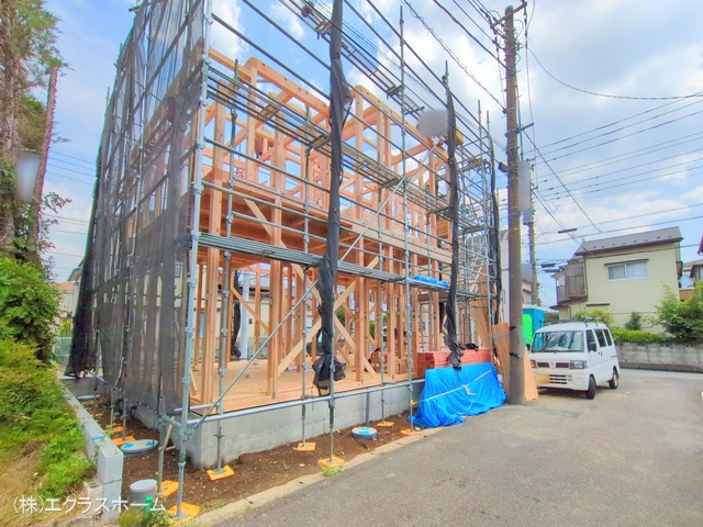 埼玉県春日部市備後東2丁目の新築戸建て上棟写真 2025年8月3日撮影