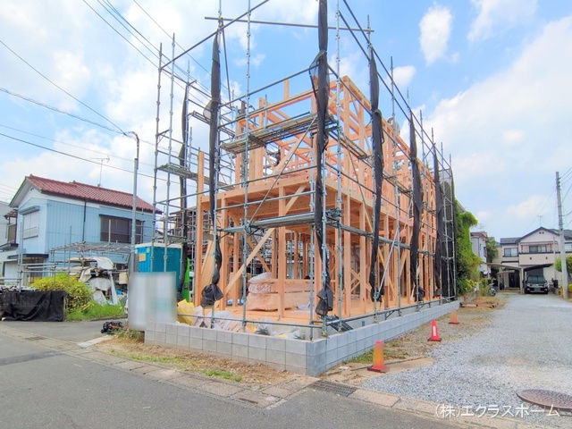 埼玉県春日部市備後東2丁目の新築戸建て上棟写真 2025年8月3日撮影