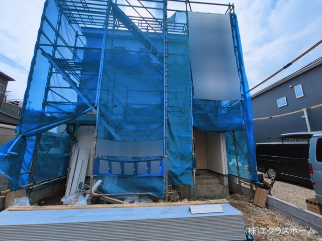 埼玉県春日部市大沼６丁目の新築戸建てシート写真 2026年3月1日撮影