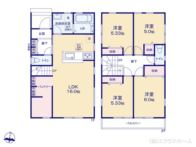 埼玉県春日部市大沼６丁目-新築戸建ての間取図