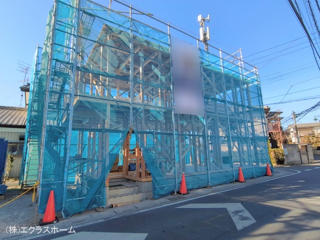 埼玉県春日部市一ノ割２丁目の新築戸建て上棟写真 2026年2月2日撮影