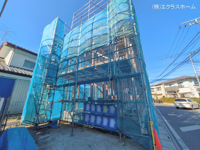 埼玉県春日部市一ノ割２丁目の新築戸建て上棟写真 2026年2月2日撮影