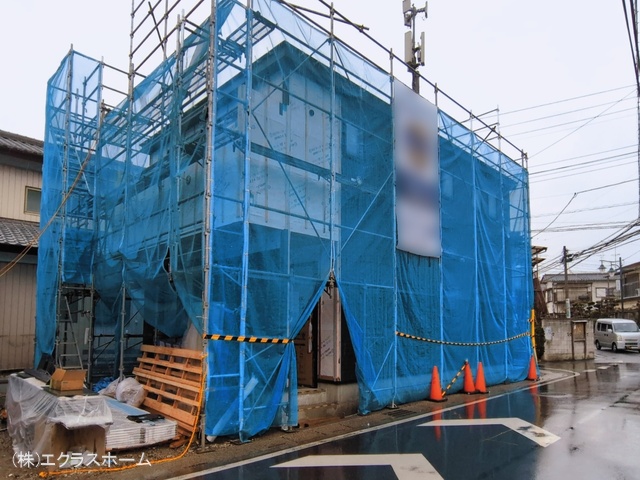 埼玉県春日部市一ノ割２丁目の新築戸建てシート写真 2026年3月2日撮影