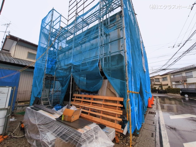 埼玉県春日部市一ノ割２丁目の新築戸建てシート写真 2026年3月2日撮影