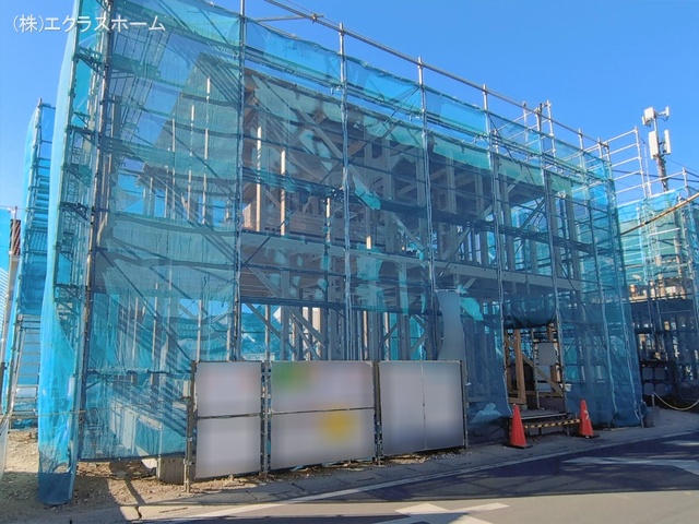 埼玉県春日部市一ノ割２丁目の新築戸建て上棟写真 2026年2月2日撮影