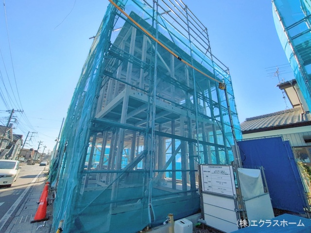 埼玉県春日部市一ノ割２丁目の新築戸建て上棟写真 2026年2月2日撮影