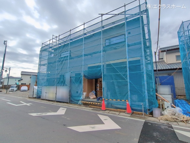 埼玉県春日部市一ノ割２丁目の新築戸建て上棟写真 2026年2月16日撮影