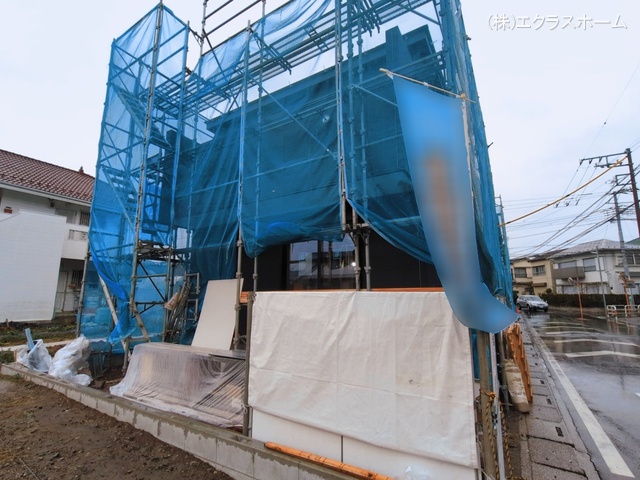 埼玉県春日部市一ノ割２丁目の新築戸建てシート写真 2026年3月2日撮影