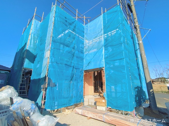 埼玉県春日部市藤塚の新築戸建て上棟写真 2026年2月1日撮影