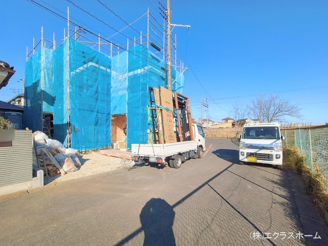 埼玉県春日部市藤塚の新築戸建て上棟写真 2026年2月1日撮影