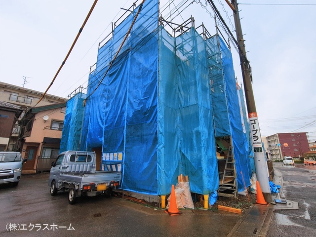 埼玉県春日部市中央５丁目の新築戸建て上棟写真 2026年3月2日撮影
