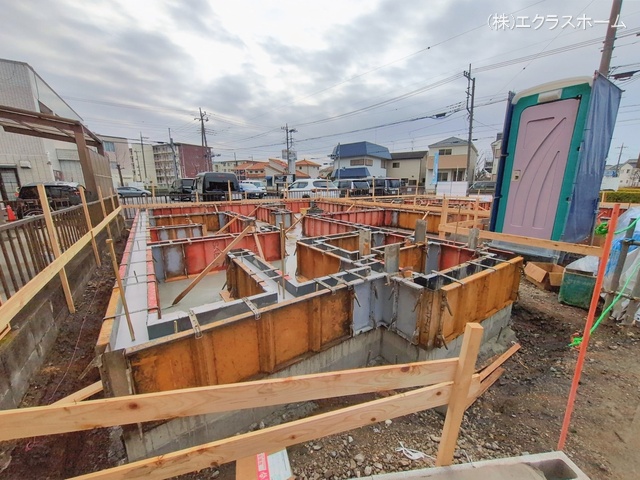 埼玉県春日部市中央5丁目の新築戸建て基礎写真 2026年2月16日撮影