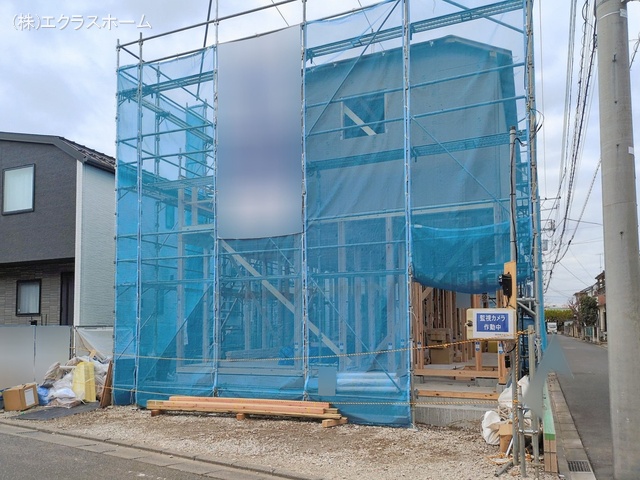 埼玉県春日部市藤塚の新築戸建て上棟写真 2026年2月19日撮影