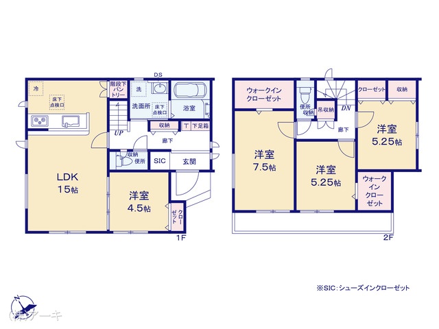 愛知県高浜市呉竹町４丁目の新築戸建て 4LDK間取図 ※図面と異なる場合は現況を優先