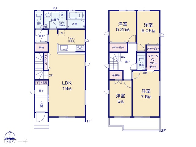 愛知県高浜市春日町７丁目の新築戸建て 4LDK間取図 ※図面と異なる場合は現況を優先