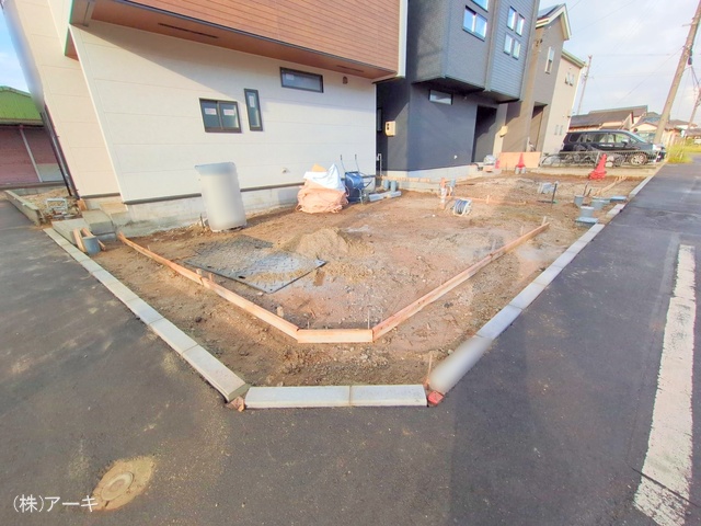 愛知県知多市八幡字荒井の新築戸建て外構写真 2025年10月15日撮影