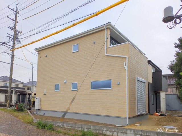 愛知県知多市八幡字堀切の新築戸建て外構写真 2025年10月21日撮影