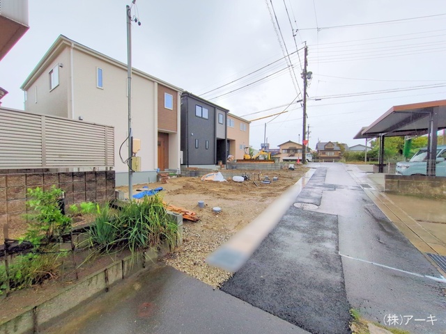 愛知県知多市八幡字堀切の新築戸建て外構写真 2025年10月21日撮影