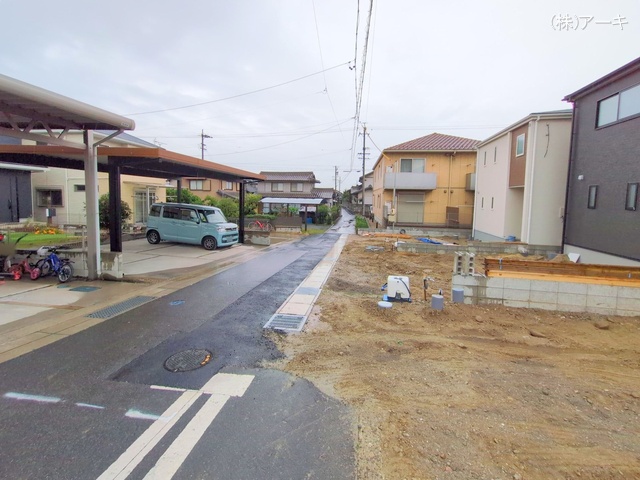 愛知県知多市八幡字堀切の新築戸建て外構写真 2025年10月21日撮影