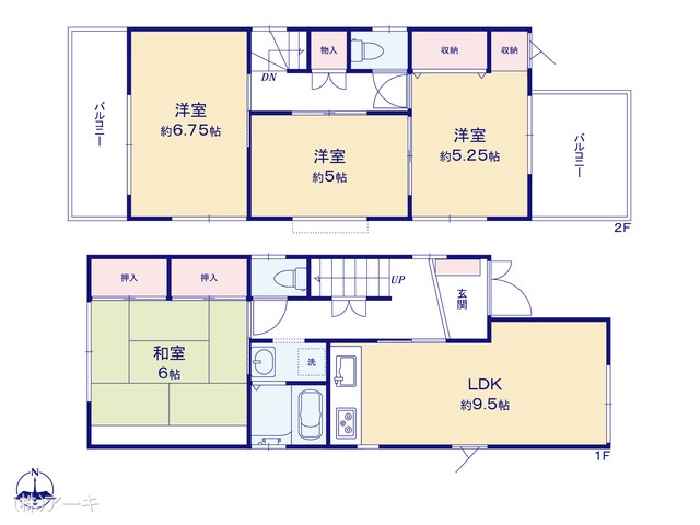 愛知県東海市東海町２丁目の中古戸建て 4LDK間取図 ※図面と異なる場合は現況を優先