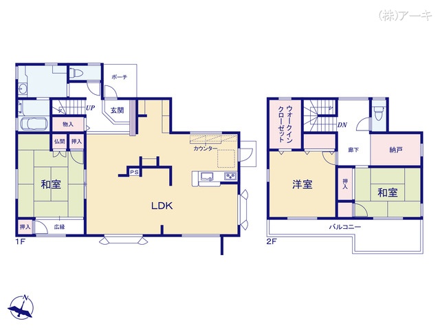愛知県知多市八幡字深山口の中古戸建て 3LDK間取図 ※図面と異なる場合は現況を優先
