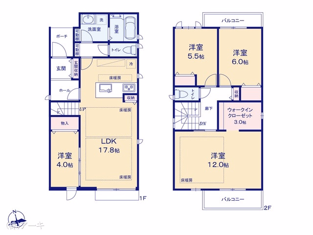 新築戸建て 富木島町大池公園前 No.3 間取図