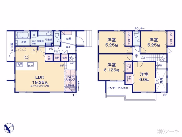 新築戸建て 知多市つつじが丘3丁目（5-1） 1号棟 間取図