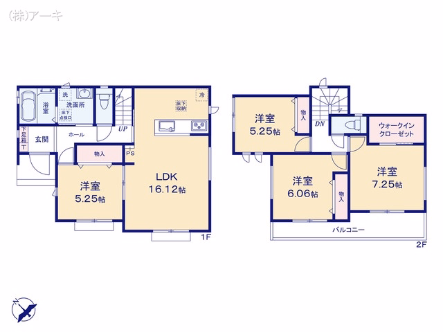 知多市新知字南新生(戸建)F 間取図