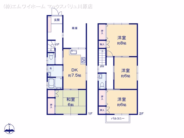 中古戸建て 名古屋市中川区松年町1丁目 間取図