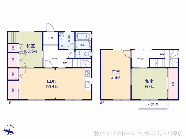 中古戸建て 名古屋市南区三条2丁目 間取図