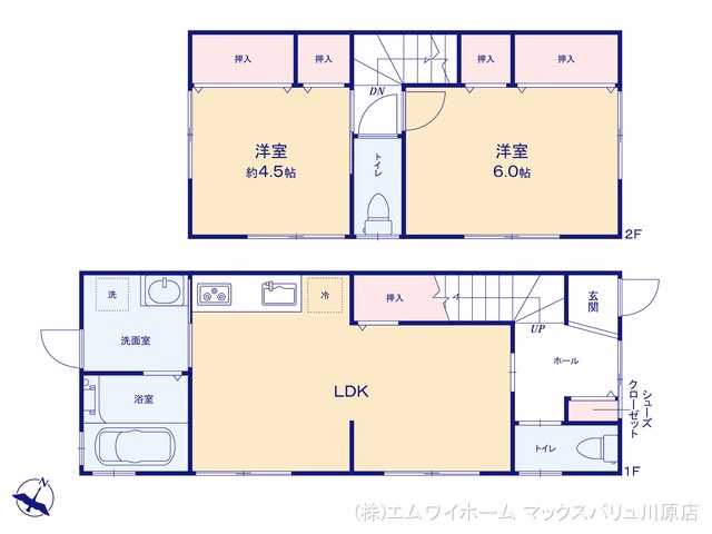 中古戸建て 名古屋市中村区中村本町4丁目 間取図