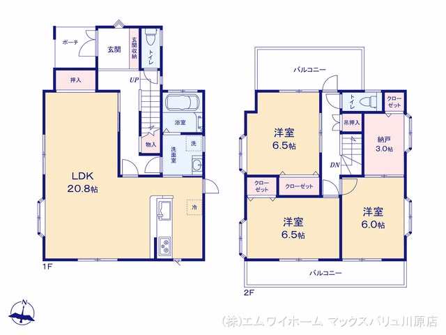 中古戸建て 一宮市宮地2丁目 間取図