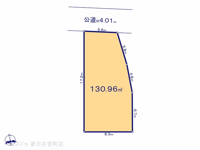 土地 春日井市上条町8丁目108番 D区画 区画図
