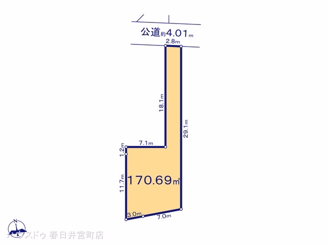 土地 春日井市上条町8丁目108番 G区画 区画図