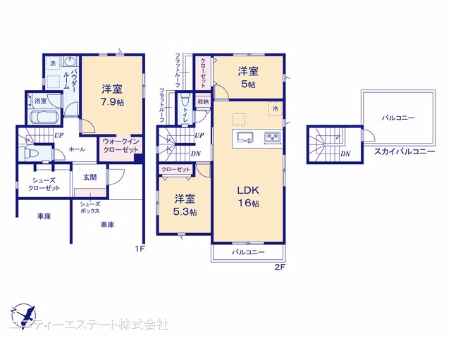 綾瀬市寺尾釜田1丁目（戸建）01 間取図