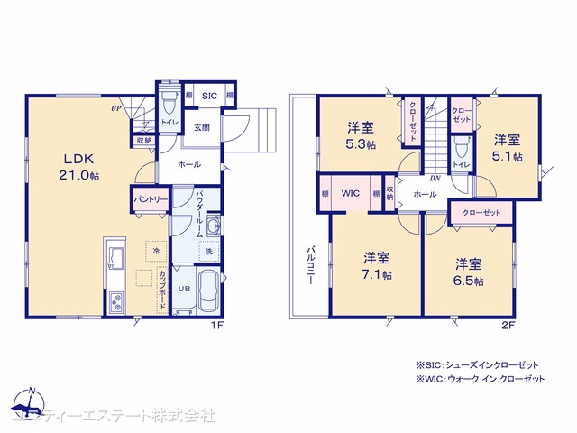 横浜市瀬谷区阿久和東3丁目（戸建）01 間取図