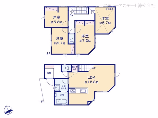 大和市福田3丁目（戸建）D 間取図