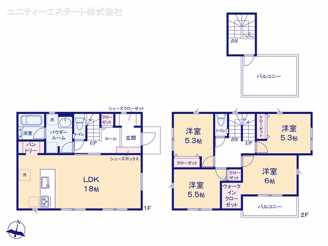 綾瀬市寺尾釜田2丁目(戸建)01 間取図