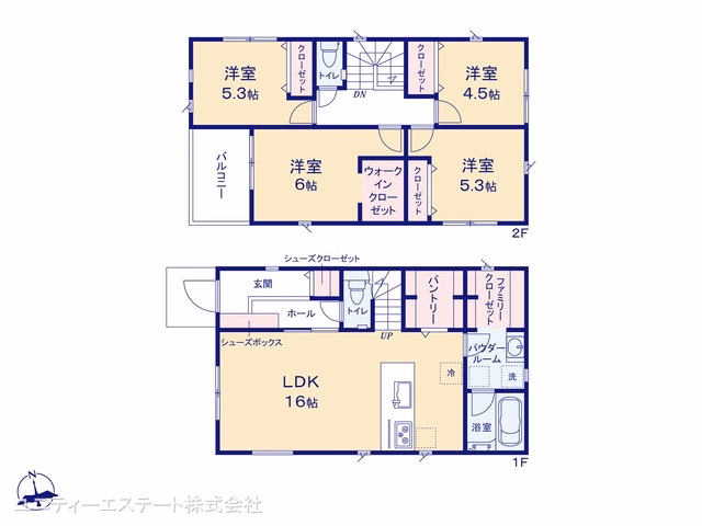座間市南栗原6丁目（戸建）01 間取図