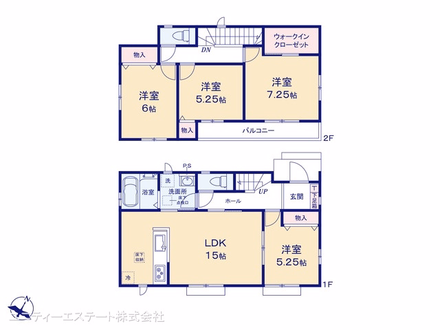 大和市南林間8丁目（戸建）B 間取図