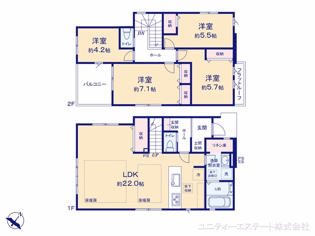 大和市福田(戸建)01 間取図