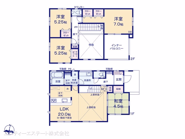 綾瀬市綾西1丁目(戸建)01 間取図