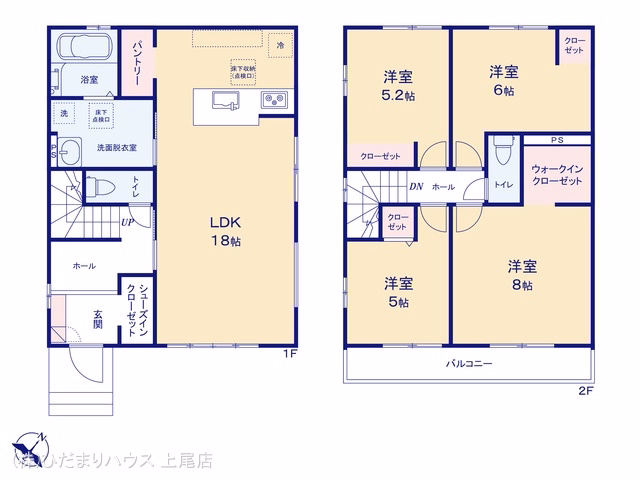 上尾市浅間台3丁目（戸建）01 間取図